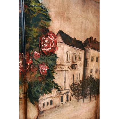 Armario Rustico Grande Decorado Con Obra De Arte