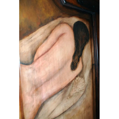Armario Rustico Grande Decorado Con Obra De Arte