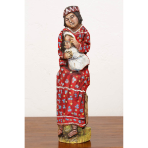 Escultura tallada en madera tarahumara